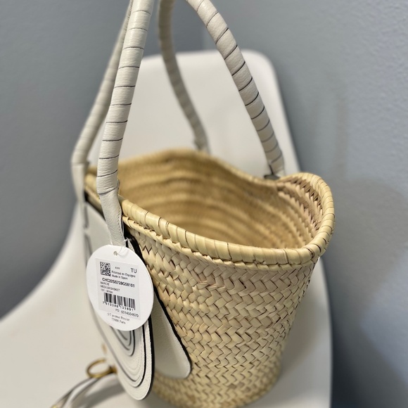 Chloe Marcie leather & straw tote - Picture 4 of 10